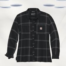 Usado, Camisa feminina Ex Carhartt manga longa caimento solto flanela xadrez trabalho desgaste preto comprar usado  Enviando para Brazil
