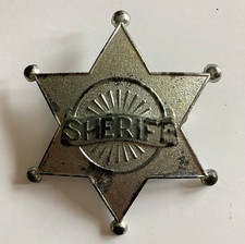 Vintage metal sheriff for sale  HARLESTON