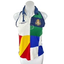 Usado, Camiseta polo regata Ralph Lauren etiqueta azul fabricante de sela e arnês bloco colorido G comprar usado  Enviando para Brazil