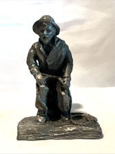 Pewter fisherman sitting for sale  Grant