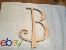 Letras de madeira encaracoladas 6" - MDF premium madeira parede letra B comprar usado  Enviando para Brazil
