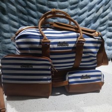Usado,  Conjunto de 3 peças de bolsa de lona náutica com compartimento para sapatos mala de bagagem comprar usado  Enviando para Brazil