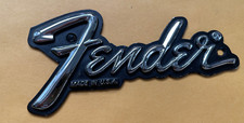 Vintage Cromado "Fender Made In USA" Amplificador Estojo de Guitarra Alto-falante Logotipo Emblema comprar usado  Enviando para Brazil