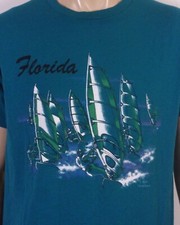 Camiseta vintage anos 80 ponto único Flórida windsurf vento surf retrô tamanho G, usado comprar usado  Enviando para Brazil