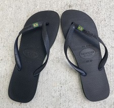 Sandália Havaianas Brasil Masculina Preta Flip Flop Tamanho 43-44/EUA 12 comprar usado  Enviando para Brazil