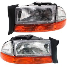 Conjunto de faróis para 97 Dodge Dakota 98 Durango motorista/passageiro lateral com lâmpada comprar usado  Enviando para Brazil