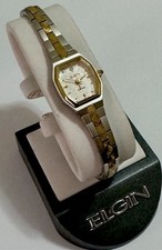Usado, Relógio feminino de luxo Venting Elgin minúsculo e fino dois tons aço inoxidável comprar usado  Enviando para Brazil