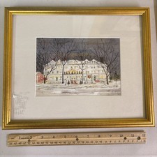 Framed matted winter for sale  Vernon Rockville