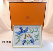 Bandeja retangular Hermes Paris Tucans prato de sushi louça de porcelana nova - estojo comprar usado  Enviando para Brazil