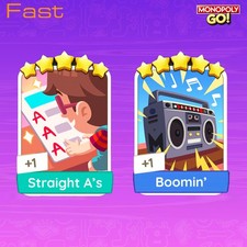 Adesivos Monopoly Go 5⭐ Straight A's & Boomin' Set 17 & 19 Entrega rápida ⚡️ comprar usado  Enviando para Brazil
