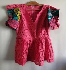 Blouse rose coton d'occasion  Bourg-de-Thizy