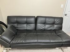 Black leather futon for sale  Birmingham