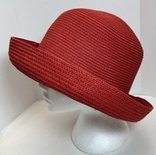 Chapéu de enrolar vintage Betmar New York chique vermelho balde papel poliéster comprar usado  Enviando para Brazil
