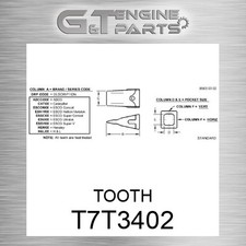 T7t3402 tooth fits for sale  Pompano Beach