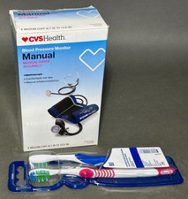Nuevo monitor de presión arterial manual CVS Health - 1 manguito mediano - 2 cepillos de dientes suaves segunda mano  Embacar hacia Mexico