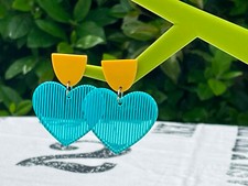 Retro heart earrings for sale  NEWRY