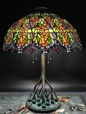 Lâmpada de bronze estilo tiffany vitral EUA isenta de impostos. comprar usado  Enviando para Brazil