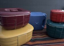 CONJUNTO COMPLETO DE VASILHA DE GELADEIRA VINTAGE HALL CHINA CO./HOTPOINT INCLUINDO comprar usado  Enviando para Brazil