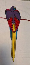 Peça de sucata de tecido vintage papagaios coloridos arara em fio art déco comprar usado  Enviando para Brazil