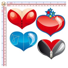 Sticker hearts print usato  Roma