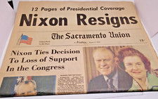 1974 nixon resigns newspaper for sale 1974 nixon resigns newspaper for sale San Diego