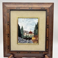 Placa de mosaico Pietra Dura feita à mão Florença Itália Duomo Catedral Burl emoldurada comprar usado  Enviando para Brazil