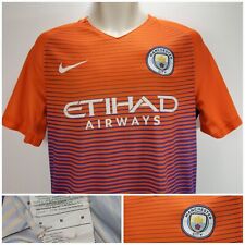 Camisa Manchester City 2016-2017 Nike Away 3º Kit Laranja Roxa Reino Unido Tamanho Médio comprar usado  Enviando para Brazil