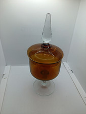 Vintage amber handblowen for sale  NORTHAMPTON