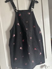 Black floral dungaree for sale  UK