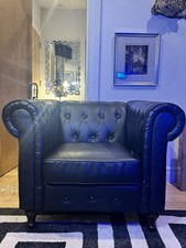 Black vinyl chesterfield for sale  New York
