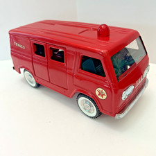 Vintage Nylint Ford Fire Rescue Squad Van, Aço Prensado Econoline, Caminhão Texaco, usado comprar usado  Enviando para Brazil