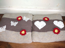 Pair knitted beige for sale  MALVERN