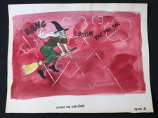 Gus aquarelle originale d'occasion  Coulans-sur-Gée