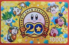 Usado, Kirby 20º Aniversário Nintendo eshop cartão pré-pago 1000 bandai japonês F/S comprar usado  Enviando para Brazil