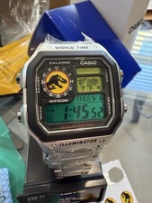 Usado, Relógio Jurassic Park personalizado aço inoxidável - Casio Royale AE1200 comprar usado  Enviando para Brazil