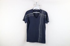 Camiseta Armani Exchange masculina pequena desbotada fita adesiva manga curta azul comprar usado  Enviando para Brazil