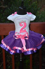 Princesa Tiara Número Roupa de Aniversário Set Ribbon trim tutu, camiseta bordada comprar usado  Enviando para Brazil