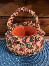 Cabo de trança Main Joy Grannycore folhas de outono em forma de abóbora cesta, usado comprar usado  Enviando para Brazil