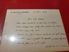 Lettre marechal fayolle d'occasion  Château-Renault