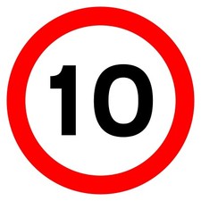 Placa ou adesivo Max Speed 10 mph | REGU0009 comprar usado  Enviando para Brazil