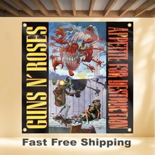 GUNS N' ROSES APETITE FOR DESTRUCTION 4'X4' BANNER ÁLBUM CAPA TECIDO PÔSTER comprar usado  Enviando para Brazil