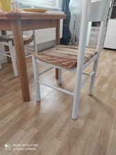 Cremefarbener vintage holzstuh gebraucht kaufen  Rüdersdorf