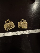 Lote de dois chaveiros estilo vintage ouro LV bolsa puxar zíper amuleto Louis Vuitton comprar usado  Enviando para Brazil