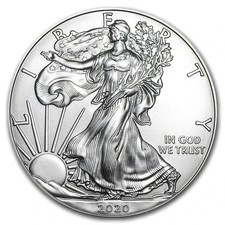 Usado, 2020 $1 American Silver Eagle 1 oz BU intacto não circulado comprar usado  Enviando para Brazil