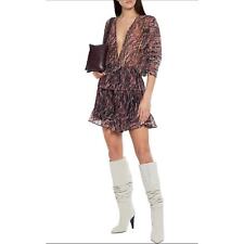Romper IRO Paronie estampa abstrata rosa pequeno designer de luxo transparente novo sem etiquetas comprar usado  Enviando para Brazil