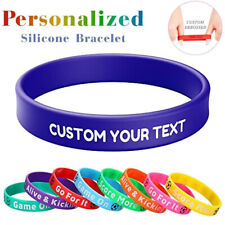 Pulseiras de silicone personalizadas personalizam pulseiras de borracha gravadas presentes eventos comprar usado Pulseiras de silicone personalizadas personalizam pulseiras de borracha gravadas presentes eventos comprar usado  Enviando para Brazil