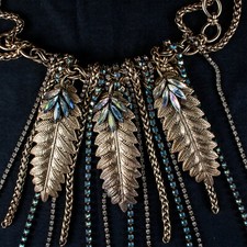 Colar vintage azul multicolorido cristal Swarovski folhas de palmeira babador declaração comprar usado Colar vintage azul multicolorido cristal Swarovski folhas de palmeira babador declaração comprar usado  Enviando para Brazil