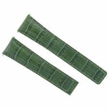 22MM Pulseira De Couro Para Tag Heuer Carrera Monaco Calibre 12,16,36,1887 Verde, usado comprar usado  Enviando para Brazil