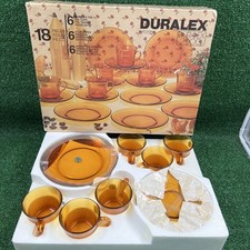 Vintage Duralex 2000 18 Peças Conjunto de Pratos Xícaras Pires Pratos de Sobremesa OG Caixa Rara comprar usado  Enviando para Brazil