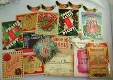 Lot etiquettes fruits d'occasion  Sèvres